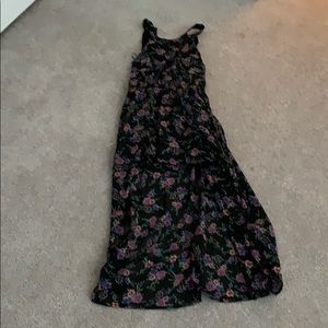 Floral romper with long back